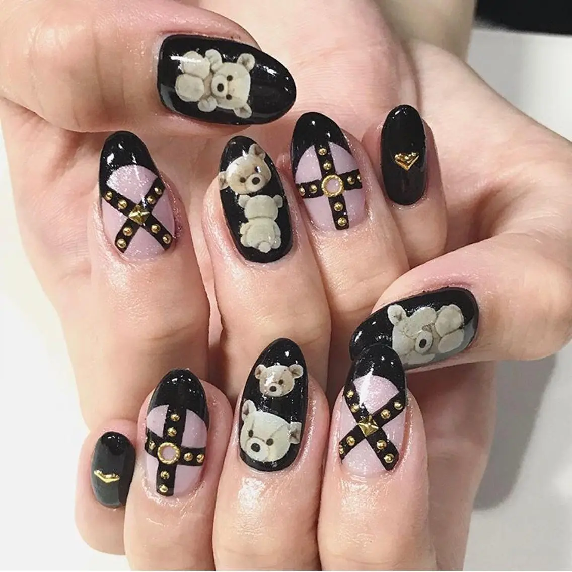 ネイル 渋谷／チップ長さ出し 👑アプレgel-xのネイルデザイン