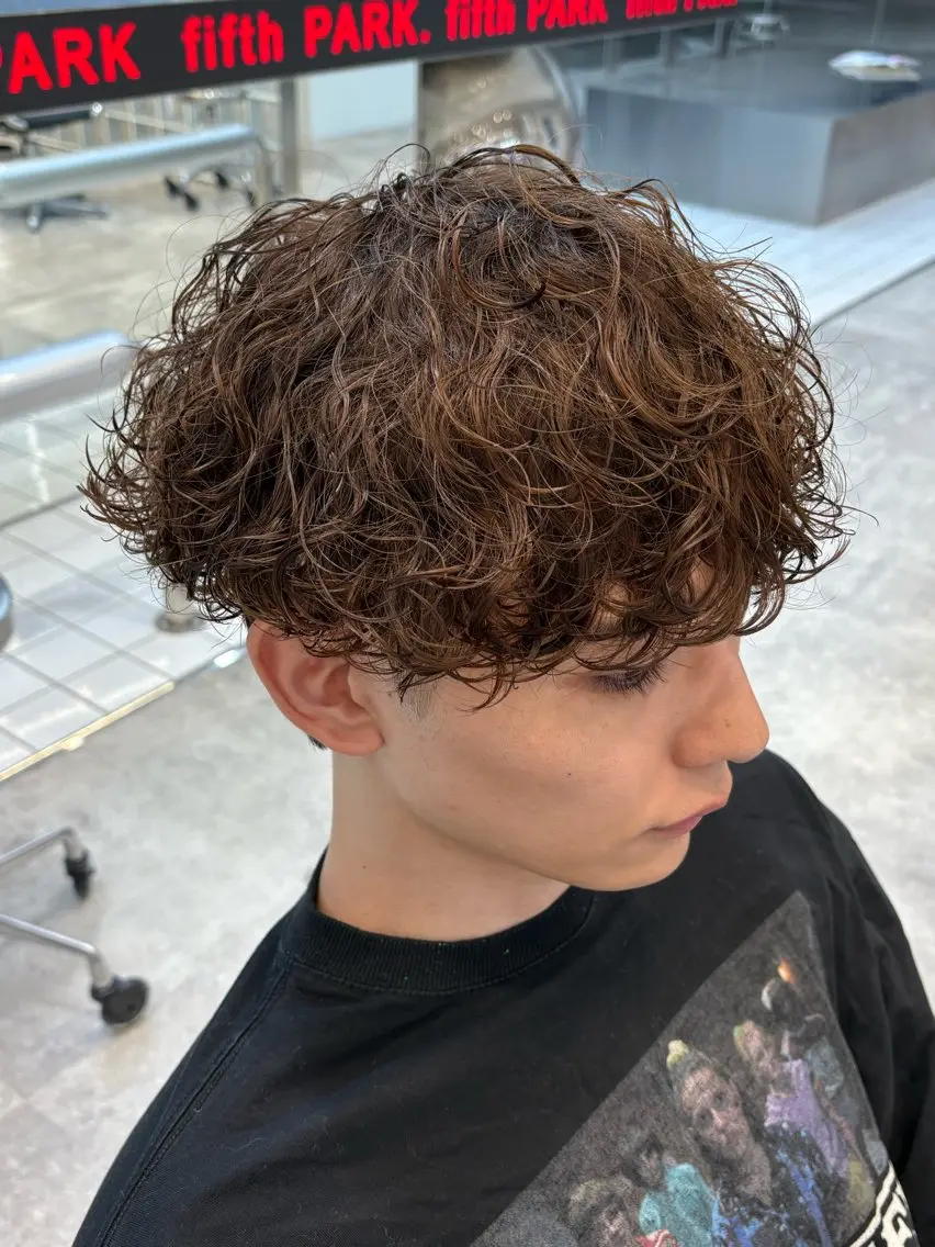 カラー パーマ メンズ カット パーマ fifth 武正 琉生のヘアスタイル