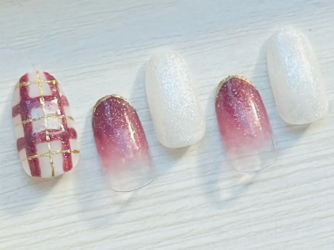ネイル バレンタイン 冬ネイル クリスマス nailsalon oluoluのネイルデザイン