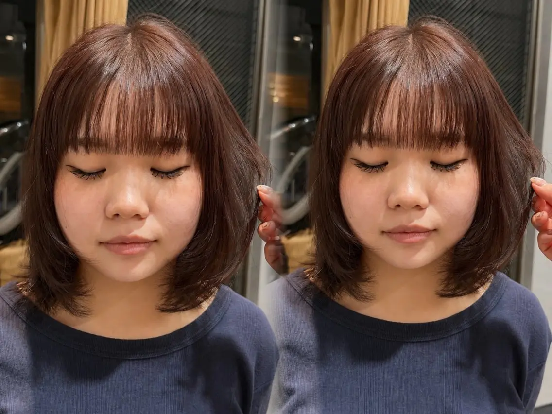 ミディアム カラー カット ヘアカラー karin/ ボブ♡レイヤー♡のヘアスタイル