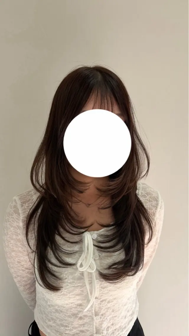 ロング カット ヘアカラー トリートメント 坂本 心菜のヘアスタイル