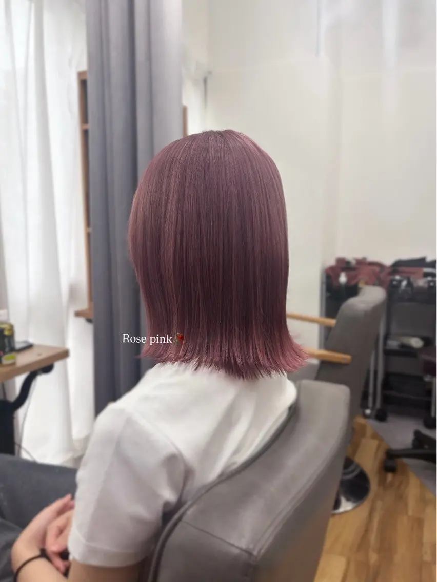 ミディアム カラー ブリーチ ヘアカラー トリートメント 髪質改善／西梅田 ANs. Marieのヘアスタイル