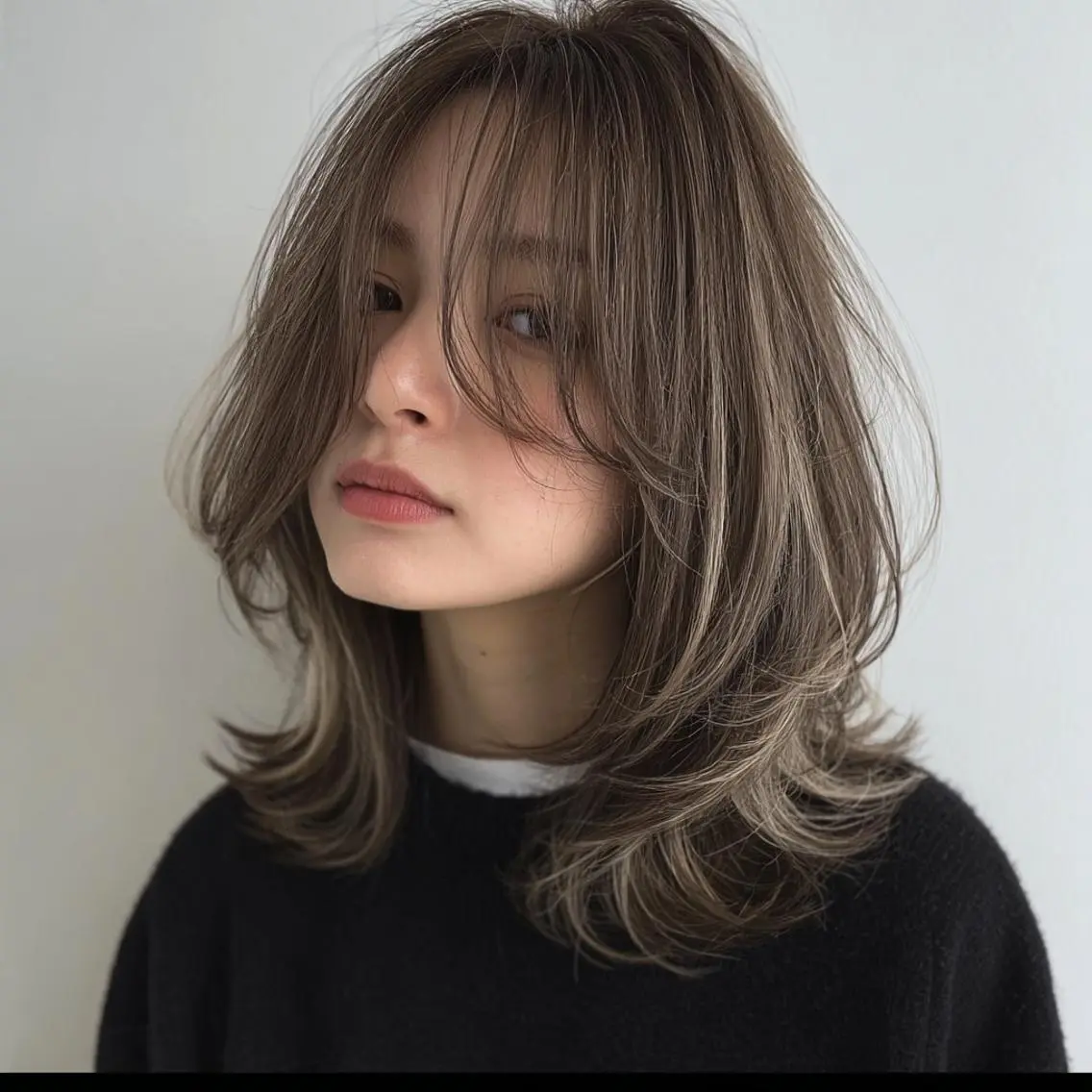 カラー 韓国レイヤーカット✨ 縮毛矯正　原田 優作のヘアスタイル