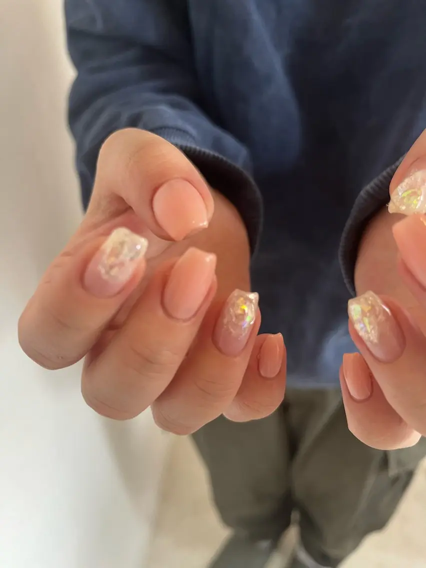 ネイル オーロラネイル オフィスネイル シンプルネイル luster shihoのネイルデザイン