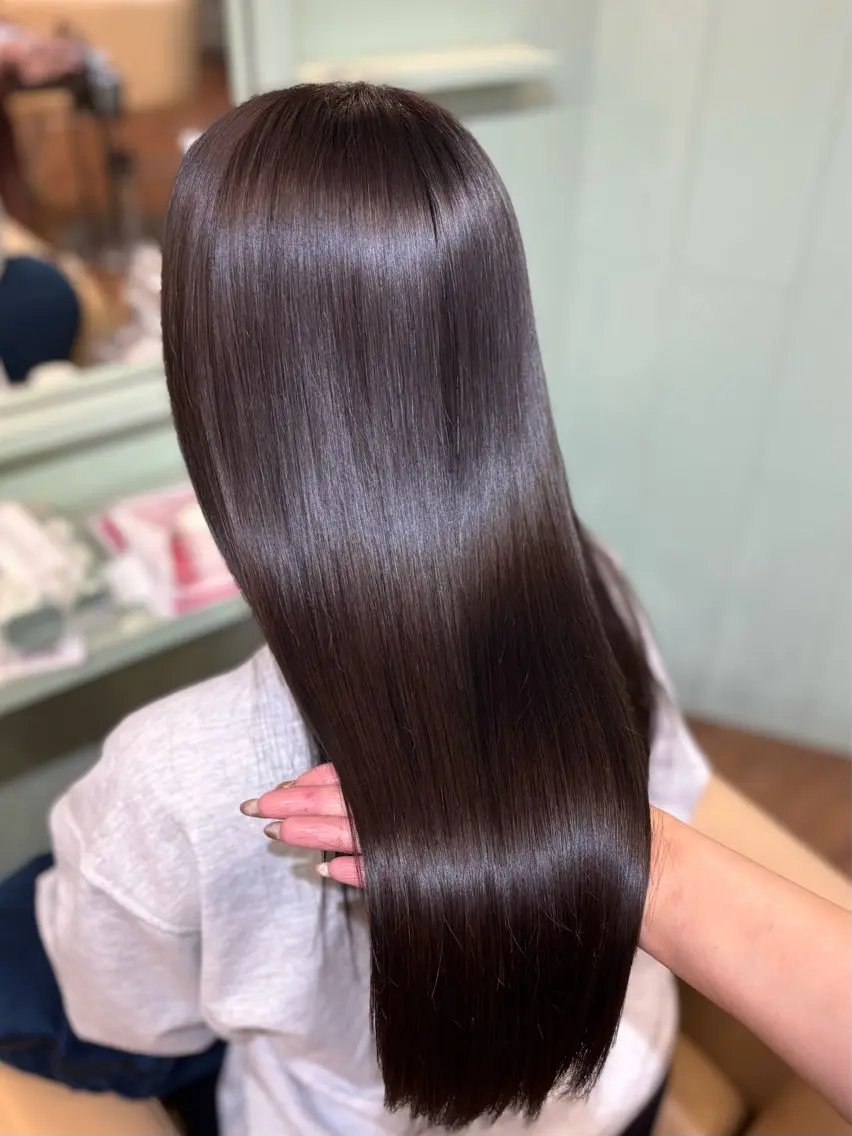 ロング 縮毛矯正 トリートメント 縮毛矯正 トリートメント ねね🍒ストレート/ 似合わせカラー🍒のヘアスタイル