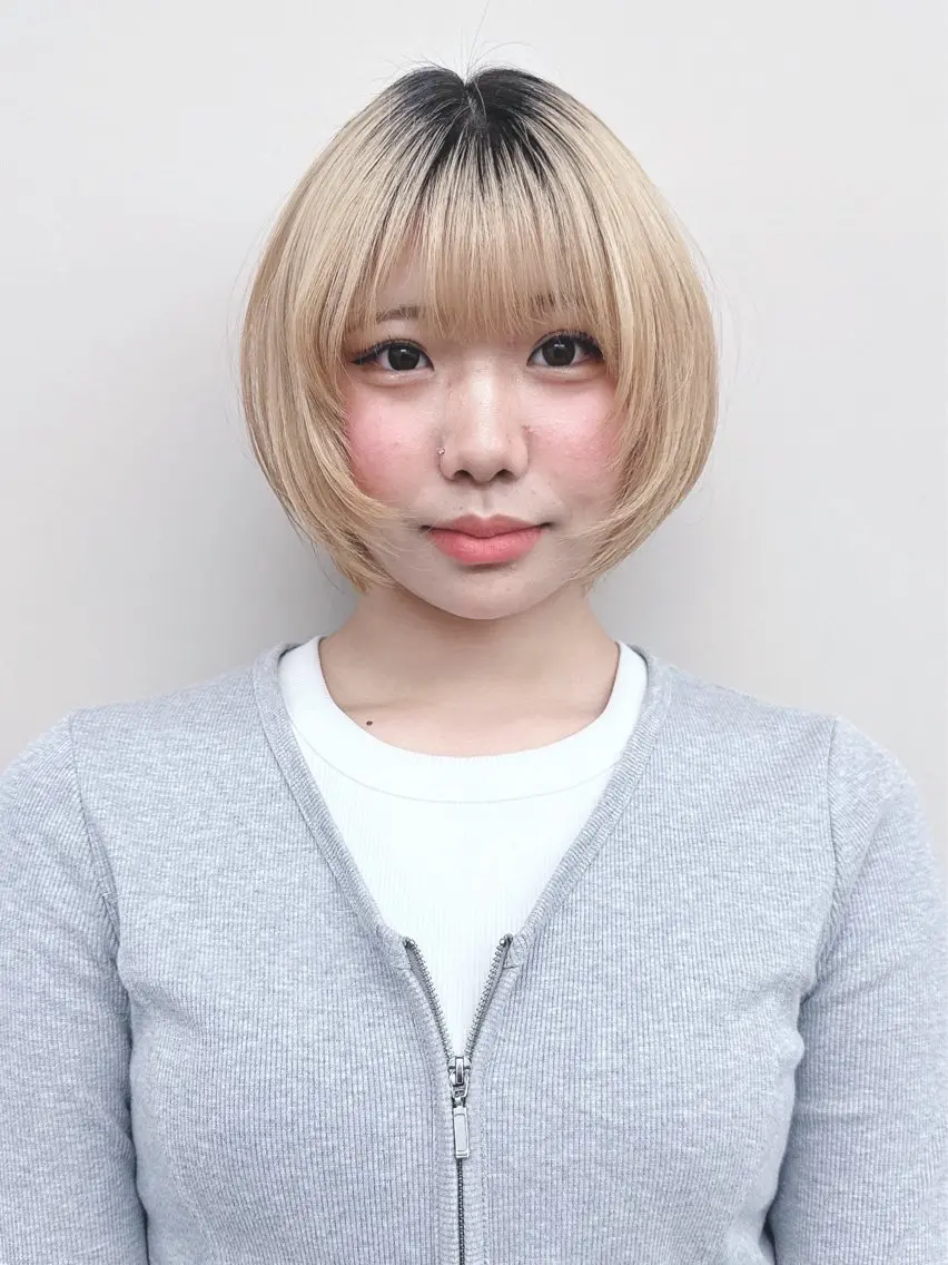 ショート カット トリートメント ボブ/ゆるふわ ボブパーマ/とういのヘアスタイル