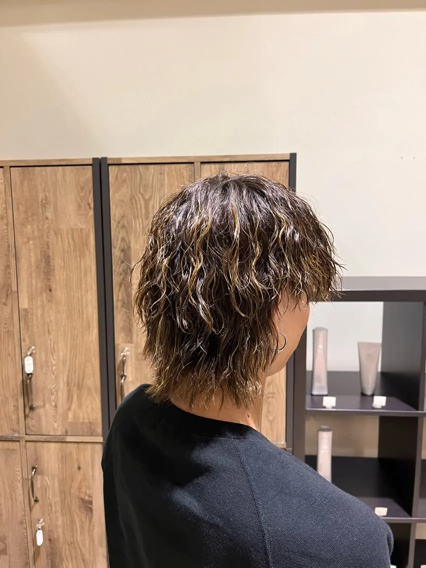 パーマ メンズ 栗原 志穂のヘアスタイル