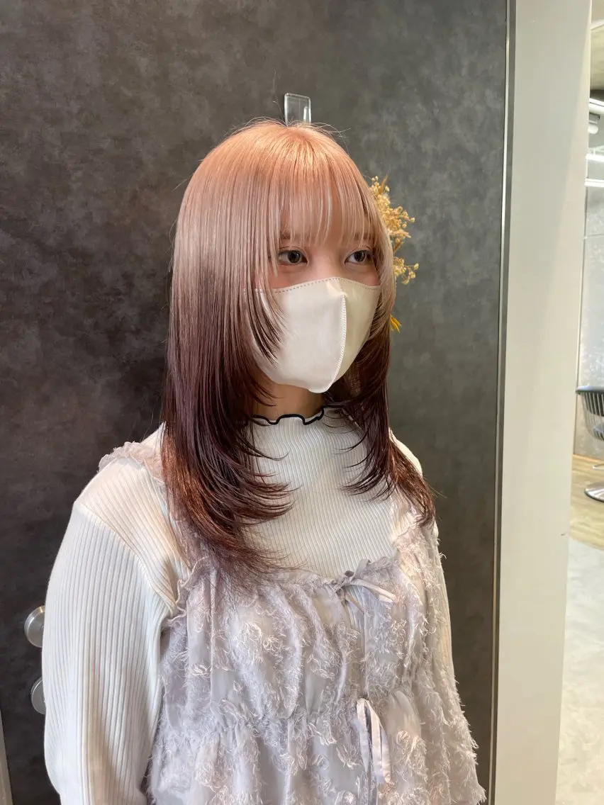 セミロング カラー カット ヘアカラー トリートメント ♥️ブリーチ/ボブ/ レイヤー♥️maiのヘアスタイル