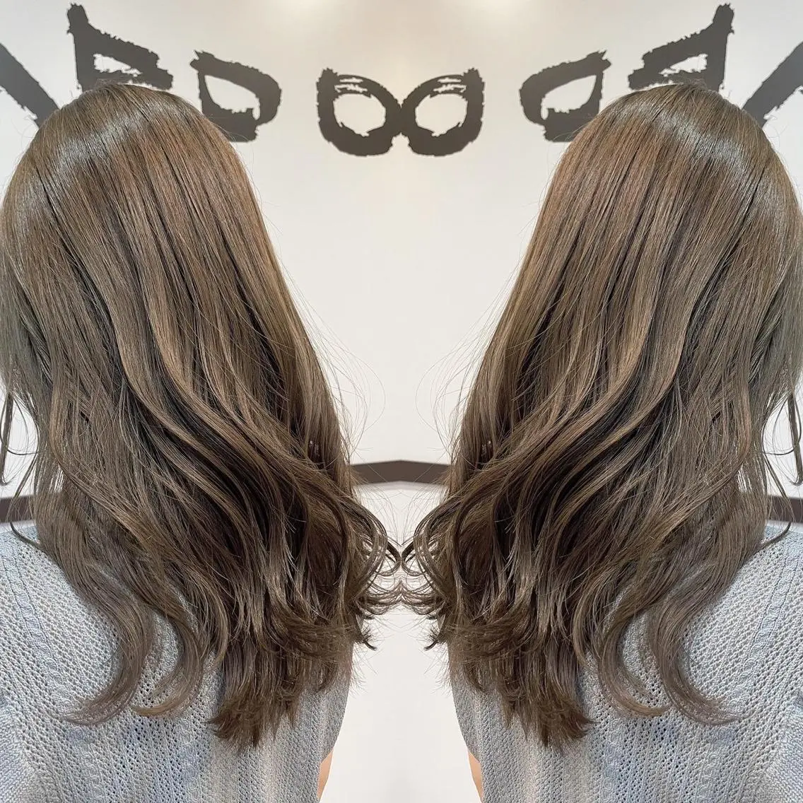 セミロング カラー アッシュ グレージュ カーキグレージュ 外国人風カラー レイヤーカット ヘアカラー トリートメント 河合秀明/ショート /ボブ/レイヤーのヘアスタイル