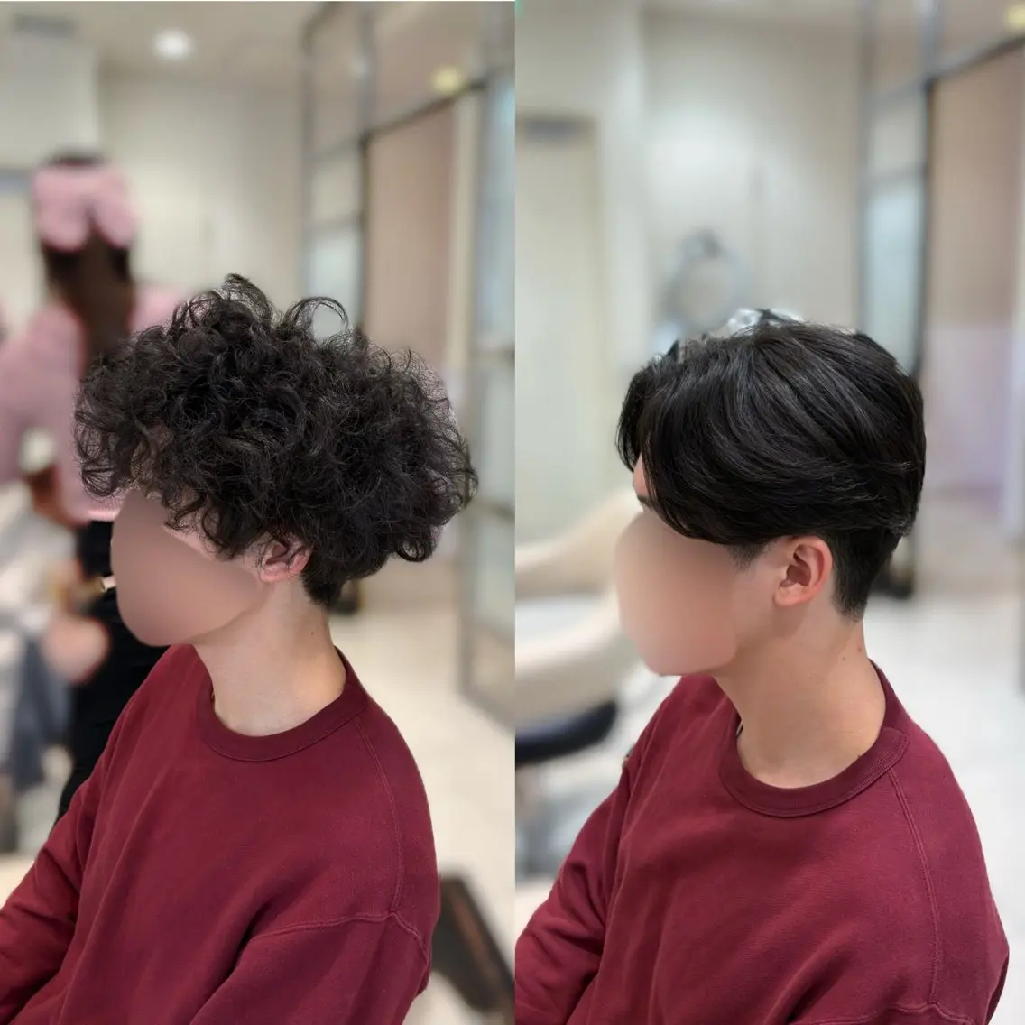 メンズ センターパート カット 縮毛矯正 🔹メンズ縮毛矯正 川島爽楽🔹のヘアスタイル