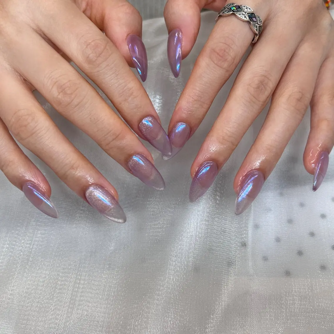 ネイル マグネットネイル ミラーネイル ハンドネイル U.m nail salonのネイルデザイン