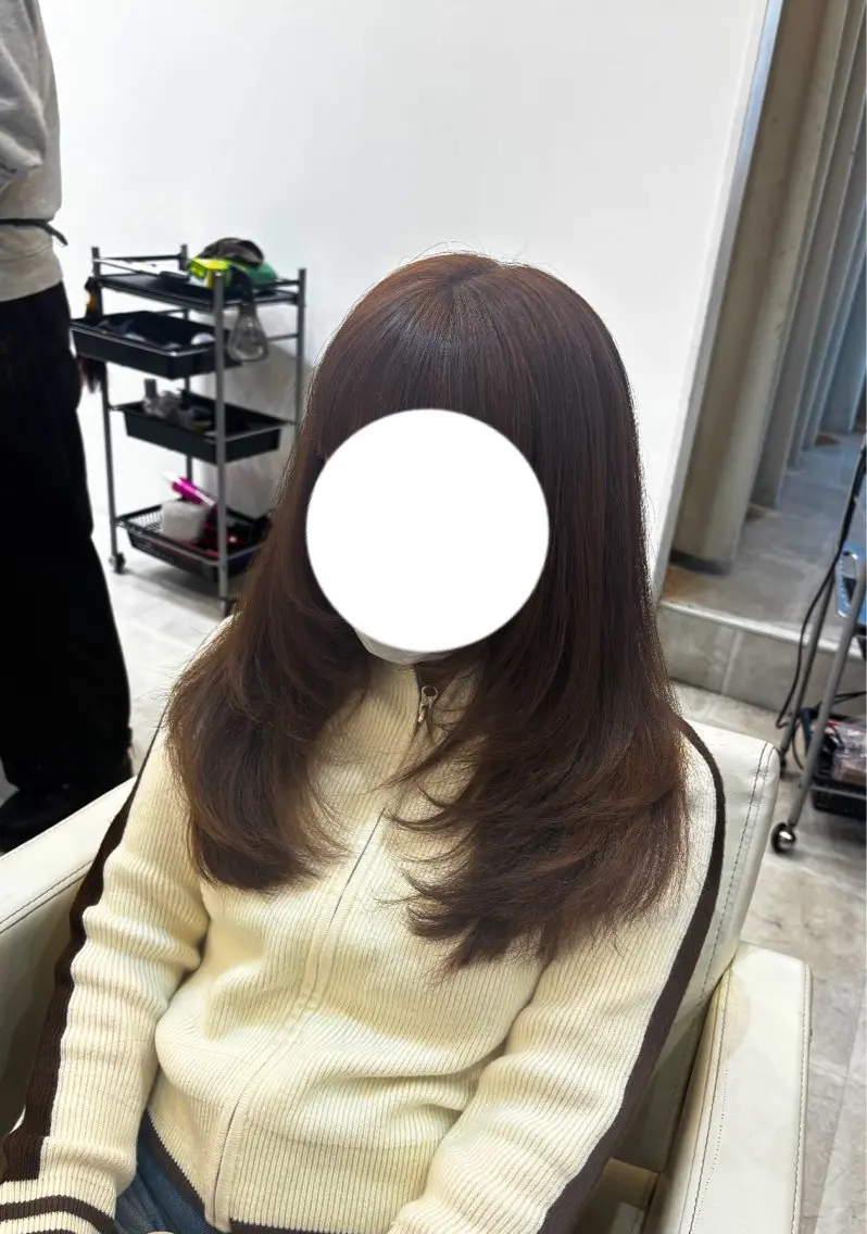 ミディアム カラー レイヤーカット カット ヘアカラー あすか/ 松本/モデル様募集中のヘアスタイル