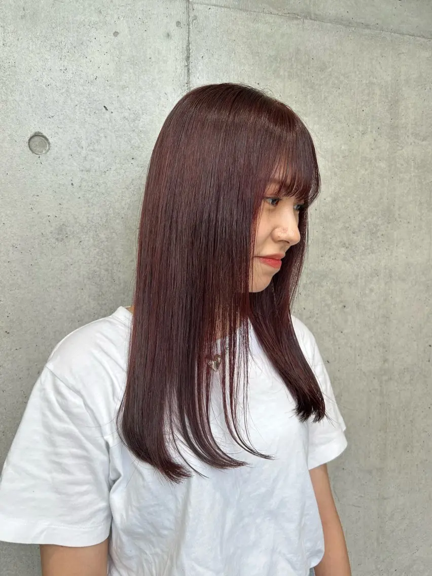 ロング カラー ヘアアレンジ ヘアカラー トリートメント ボブ艶モテカラー🫧 カリンのヘアスタイル