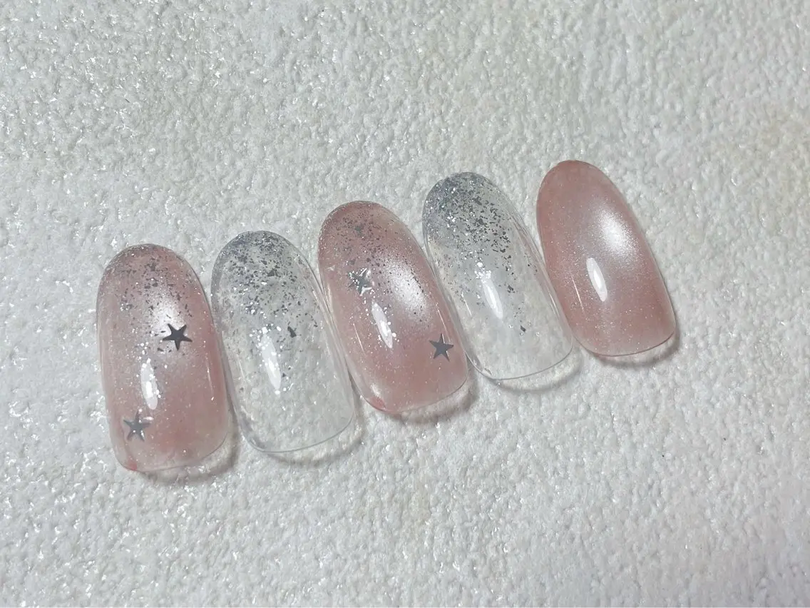 ネイル オーロラネイル フットネイル フレンチネイル ジェルネイル マグネットネイル ハンドネイル mogunail &blowのネイルデザイン