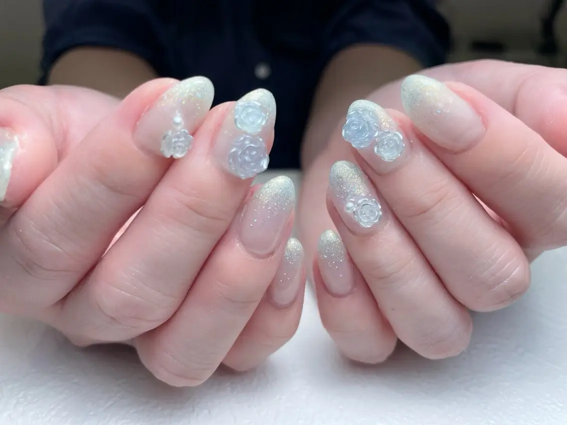 ネイル チークネイル ジェルネイル ガーリー 韓国ネイル マグネットネイル 中野駅から2分 MEO NAILのネイルデザイン