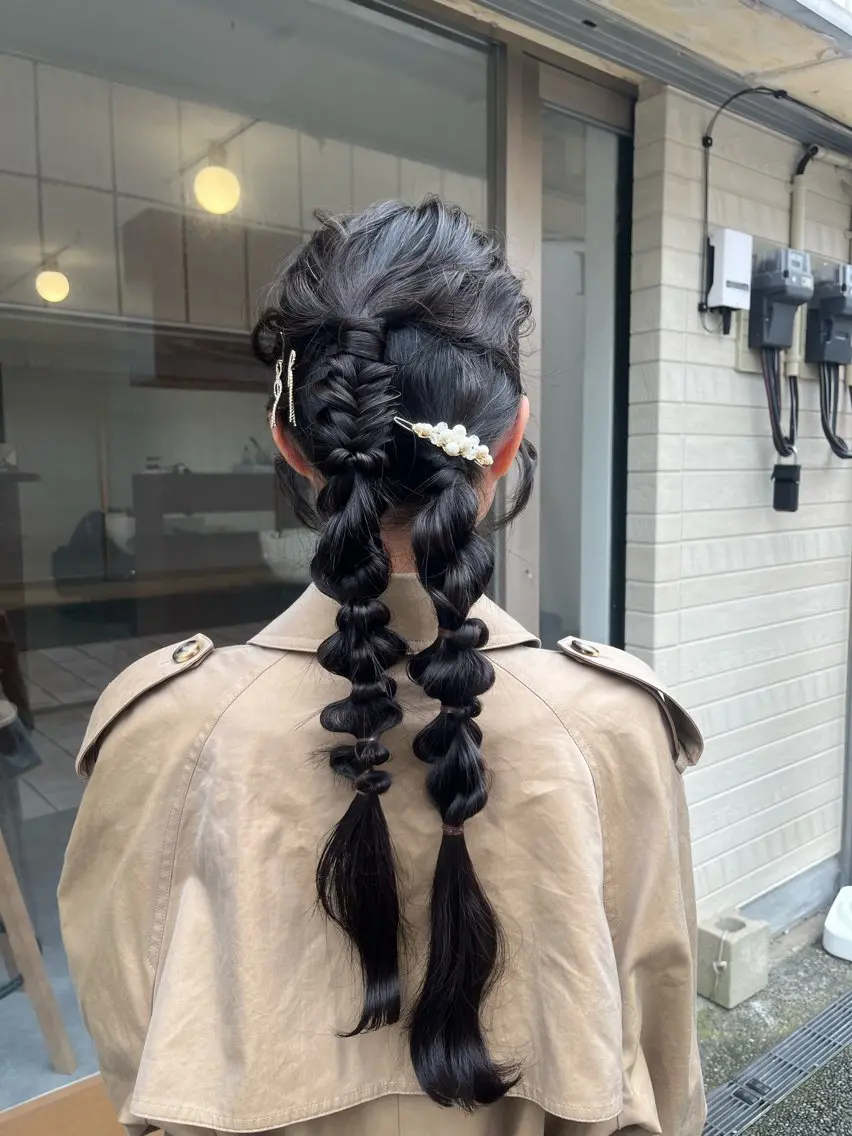 ロング ヘアアレンジ ヘアセット 🟣niw SHUNNA🟣のヘアスタイル