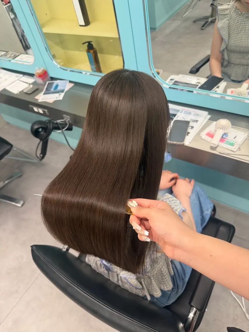 ロング 縮毛矯正 トリートメント 北新地/縮毛矯正 /あやなのヘアスタイル