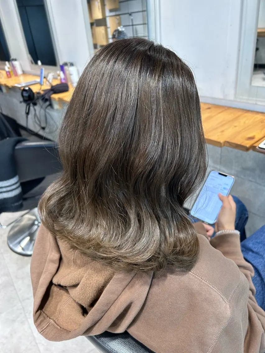 ロング ヘアカラー トリートメント ヘッドスパ レイヤーStyle 🪽菜々実のヘアスタイル
