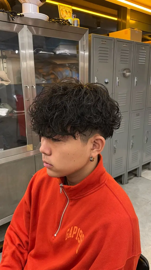 ショート パーマ メンズ カット パーマ fifth 阿部楓のヘアスタイル