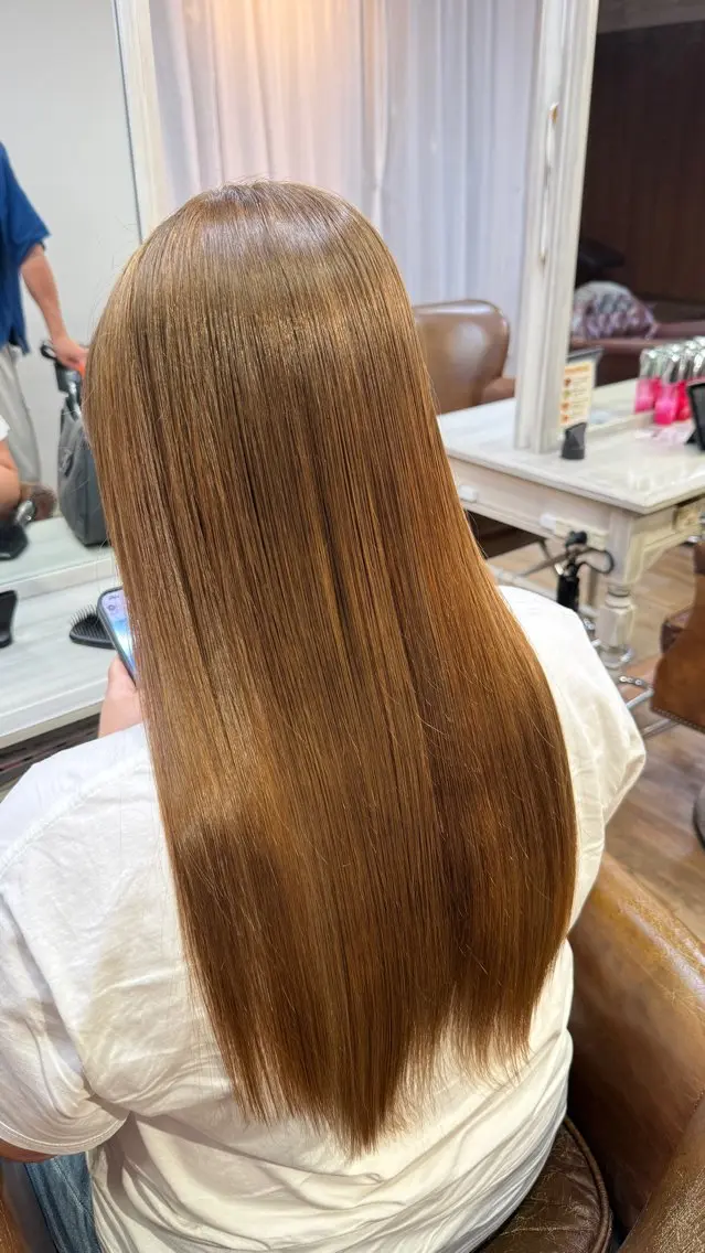 ロング カラー Afinar 乃空 パーマ✨️🌀のヘアスタイル