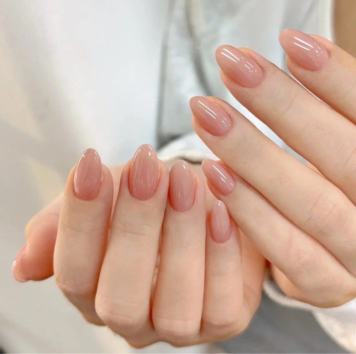ネイル アートネイル オーロラネイル チークネイル 長さ出し フレンチネイル ハンドネイル Yumi Nail Seiのネイルデザイン