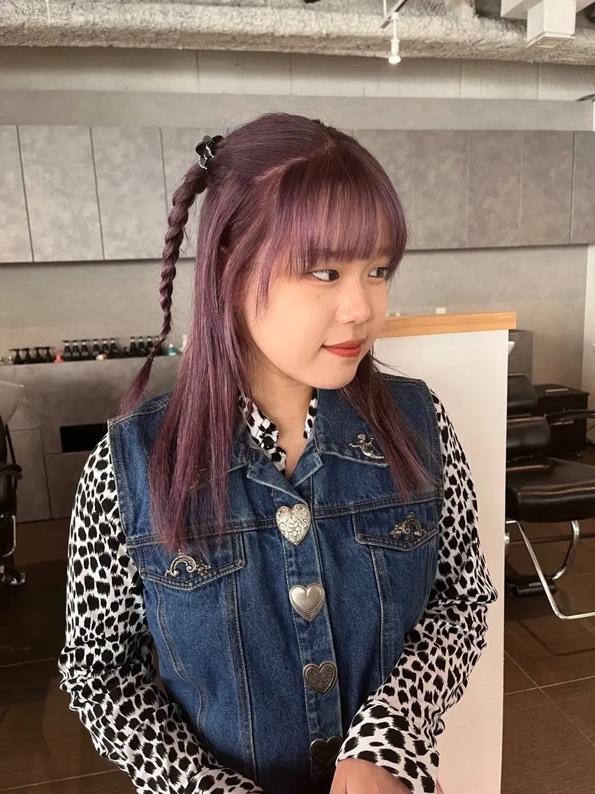 セミロング カラー ラベンダーカラー ヘアカラー トリートメント ショート/パーマ/ カラー/FUKOのヘアスタイル