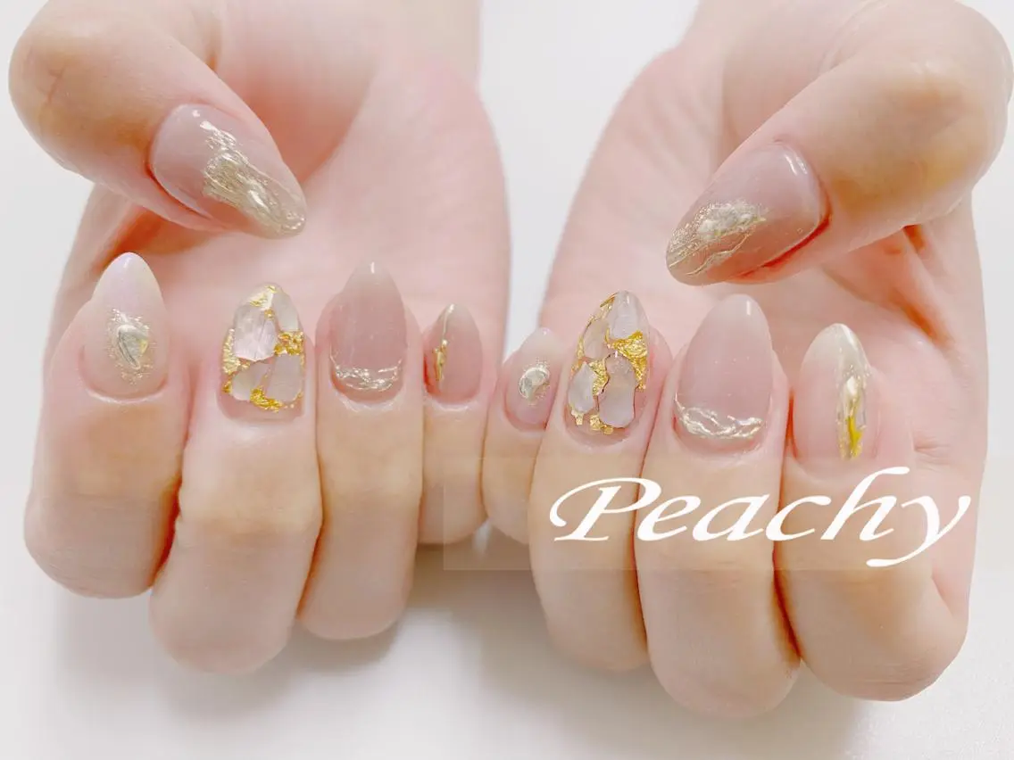 ネイル ハンドネイル Peachy 🍑のネイルデザイン
