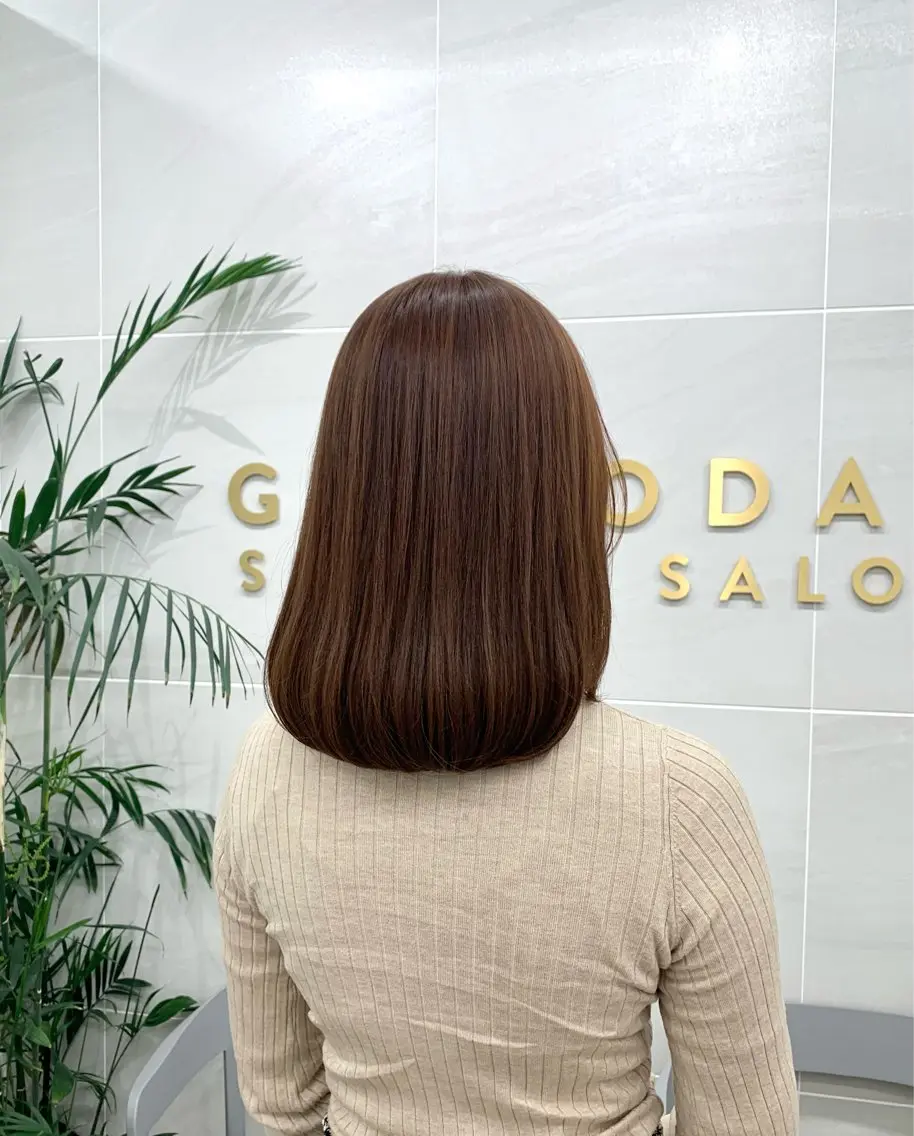 ミディアム カラー ブラウンカラー カット ヘアカラー ヘッドスパ 本格ヘッドスパ🌿 ×ヘア 佐藤のヘアスタイル