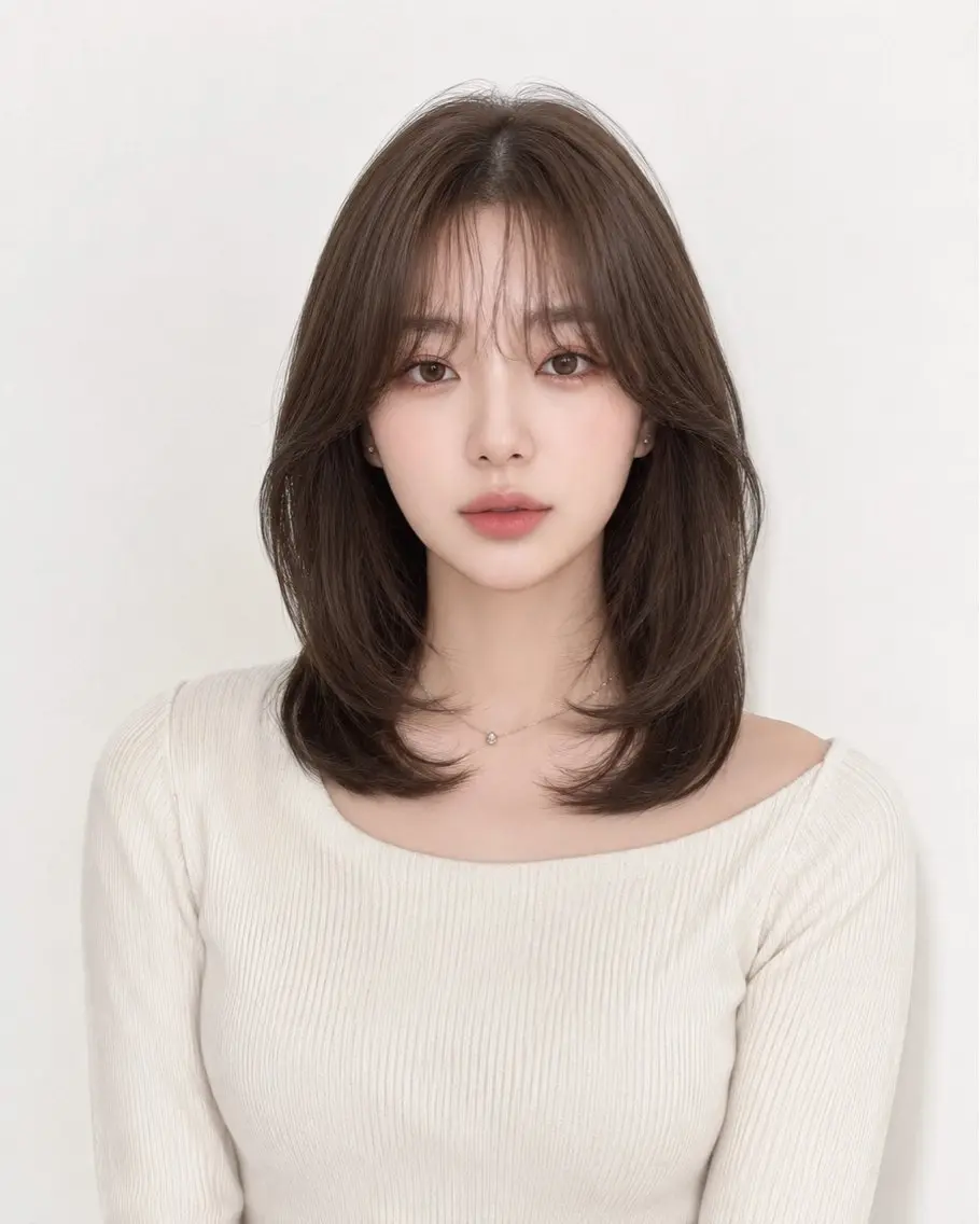 ミディアム カラー ヘアカラー トリートメント ヘッドスパ モテ🤍トレンドヘア /新宿/ワカナのヘアスタイル