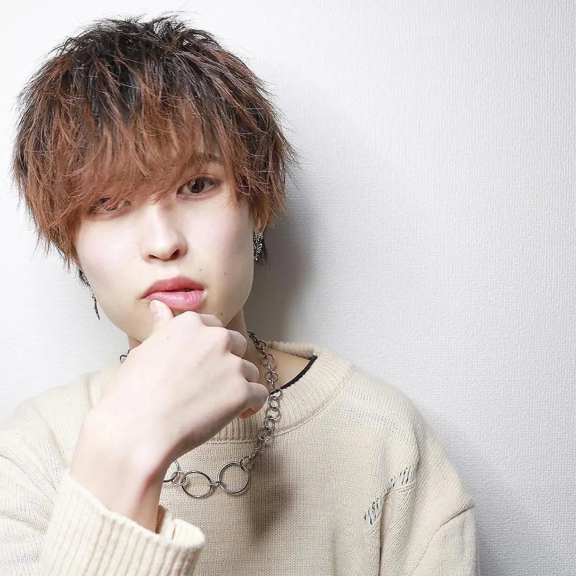 メンズ マッシュ 札幌No.1フェザー KAITOのヘアスタイル