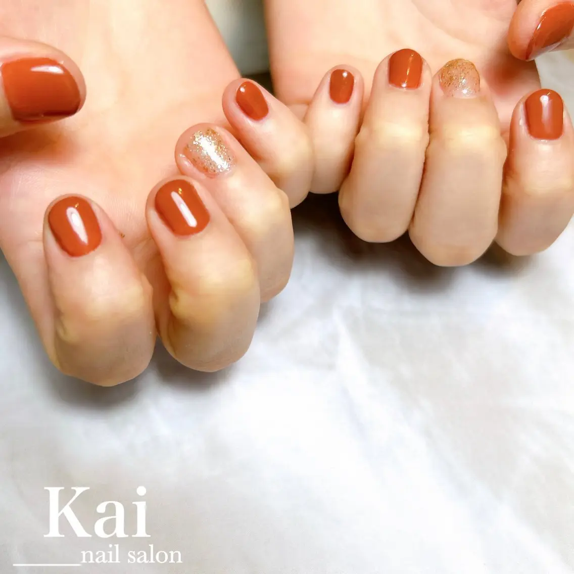 ネイル 成人式 ゴールド ラメ(グリッター) ワンカラーネイル シンプルネイル Kai  nail Mayukoのネイルデザイン