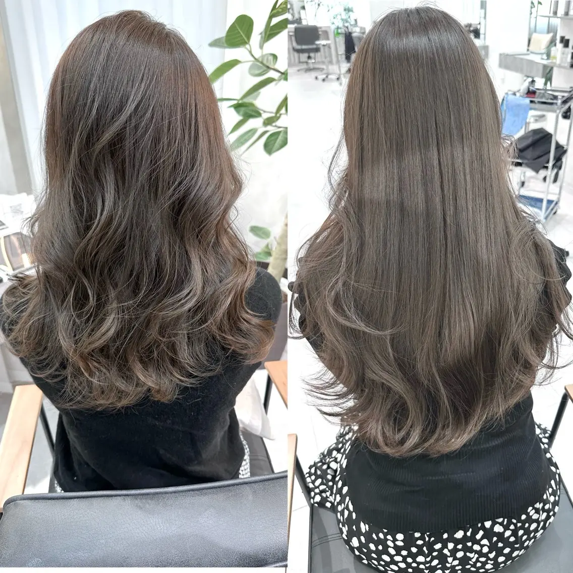 【透明感カラー🫧】ブリーチなしワンカラー＋ケアトリートメント✨の写真