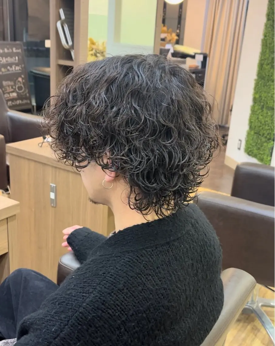 メンズ カット パーマ 鬼松沙弥 ❤︎メンズパーマのヘアスタイル