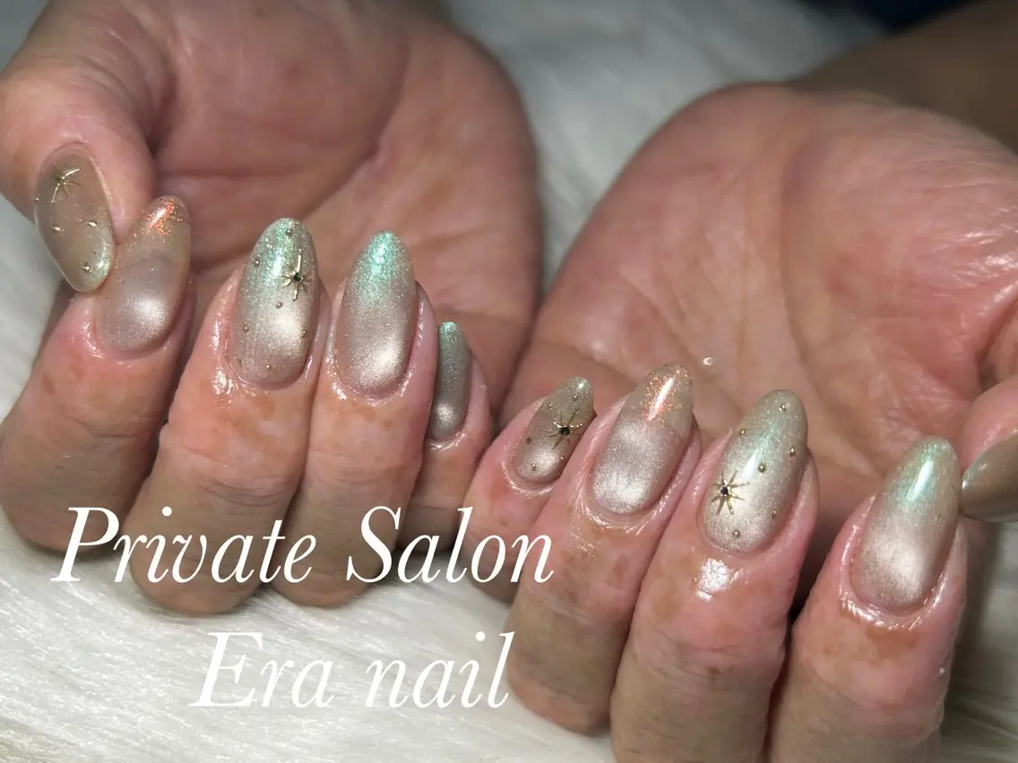 ネイル マグネットネイル ミラーネイル ハンドネイル Era nailのネイルデザイン