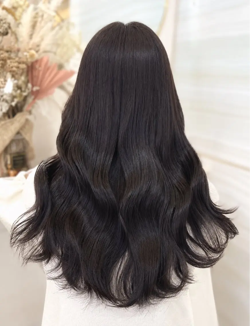 ロング カラー ブラウンカラー オリーブブラウン ヘアカラー トリートメント 🍒さき🍒大宮/ 透明感カラーのヘアスタイル