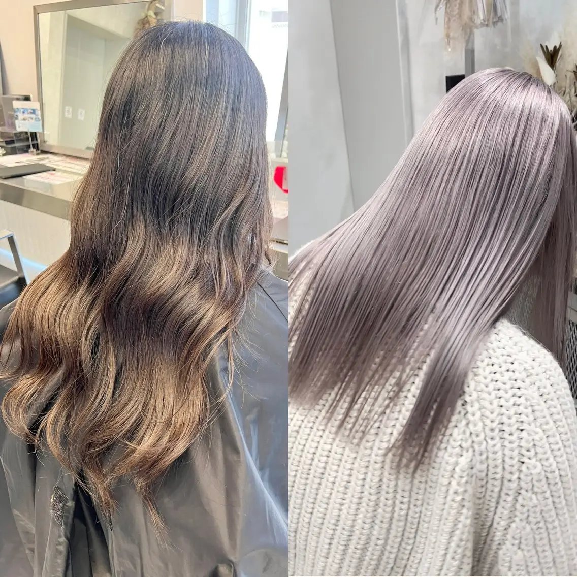 セミロング カラー ヘアアレンジ 黒髪 ブリーチ カット ヘアカラー トリートメント ブリーチ特化 / share 元太のヘアスタイル