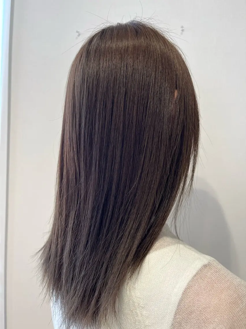 ミディアム カラー トリートメント 艶髪特化 しゅんぼう 長岡髪質改善のヘアスタイル