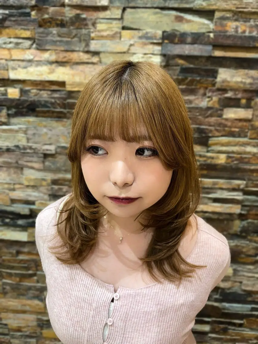 ミディアム ミディアムレイヤー 韓国風ヘア レイヤーカット SUNS/鈴木 亜門のヘアスタイル