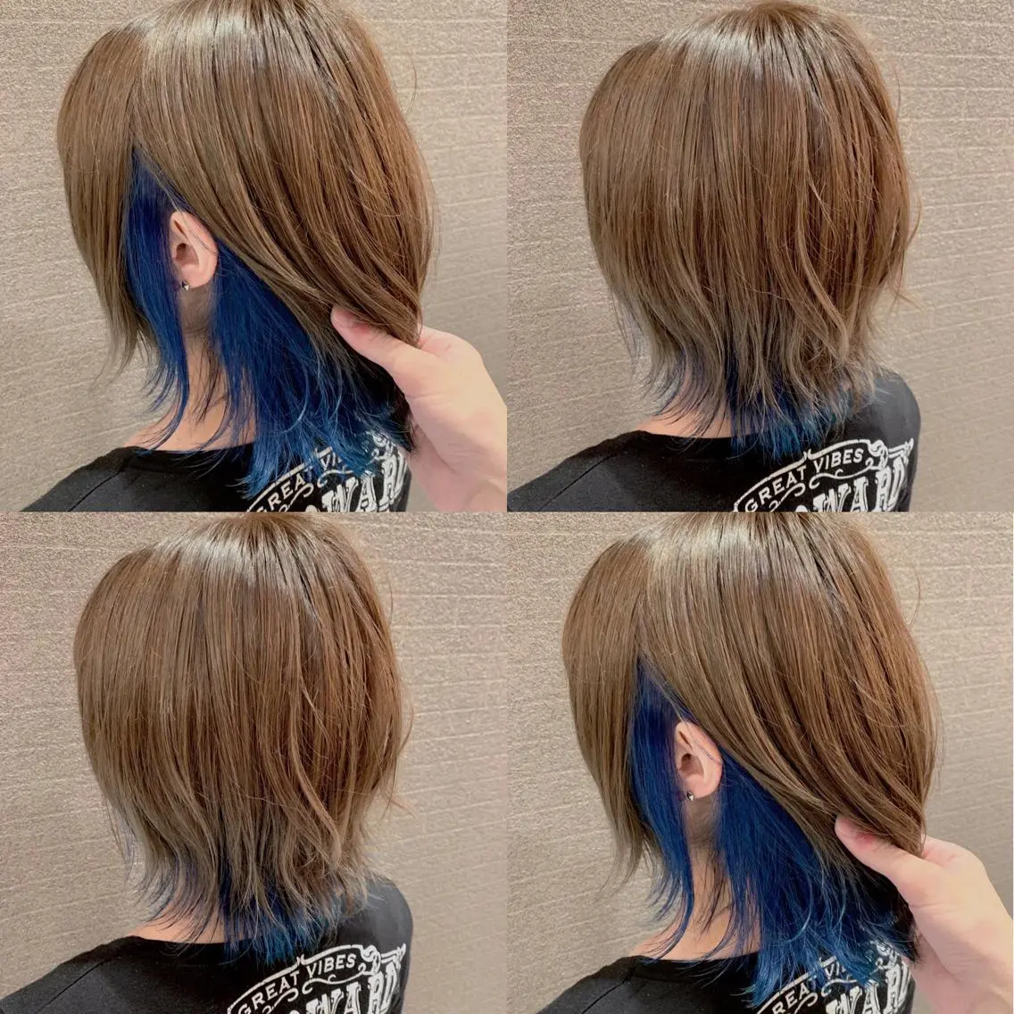 ショート カラー ブリーチ ブルーカラー 清水 亮太/赤み消しカラーのヘアスタイル