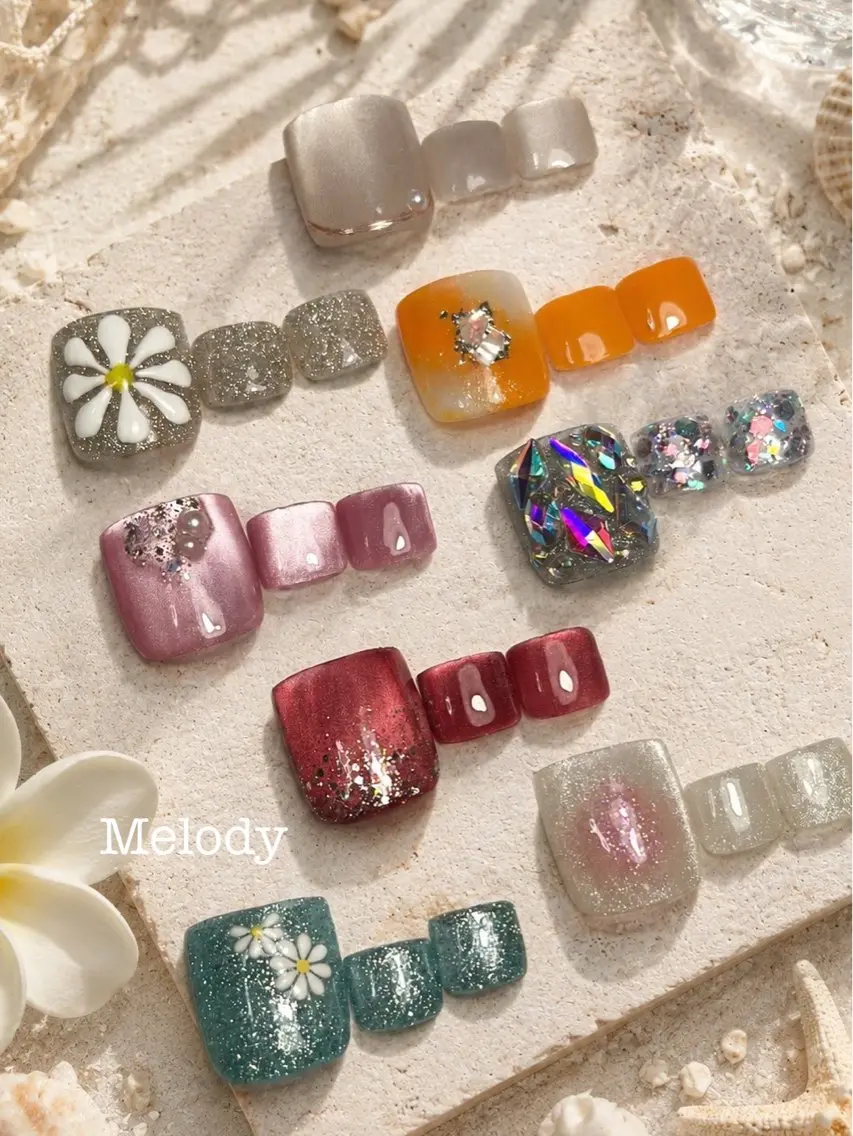 トレンドデザイン多数☝🏽【Foot Nail】デザインコース ¥8000~の写真