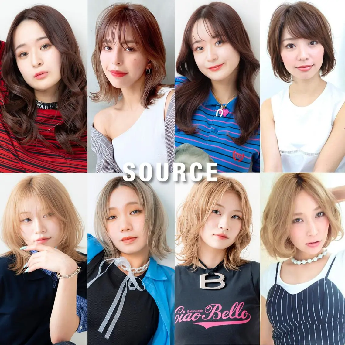 セミロング カラー ヘアアレンジ ブリーチ ケアブリーチ 透明感カラー ダブルカラー ハイライトカラー SOURCE堺東🫧 ヘアケア/艶カラーのヘアスタイル