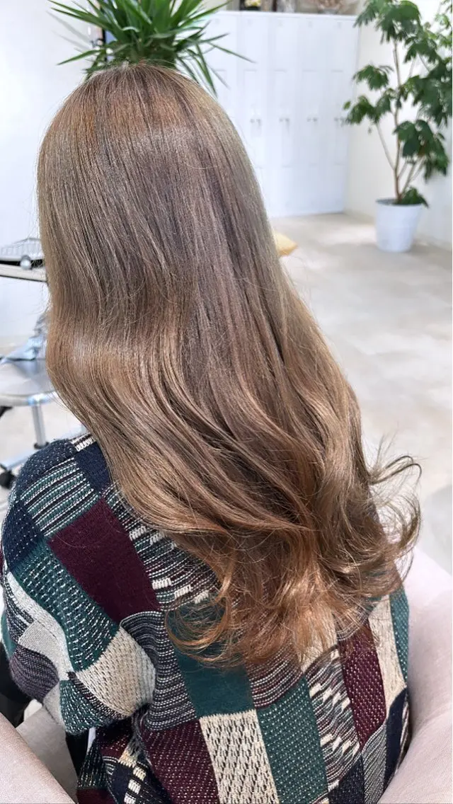 ロング 顔まわりレイヤー 顔周りカット レイヤーカット カットモデル募集 ミネのヘアスタイル