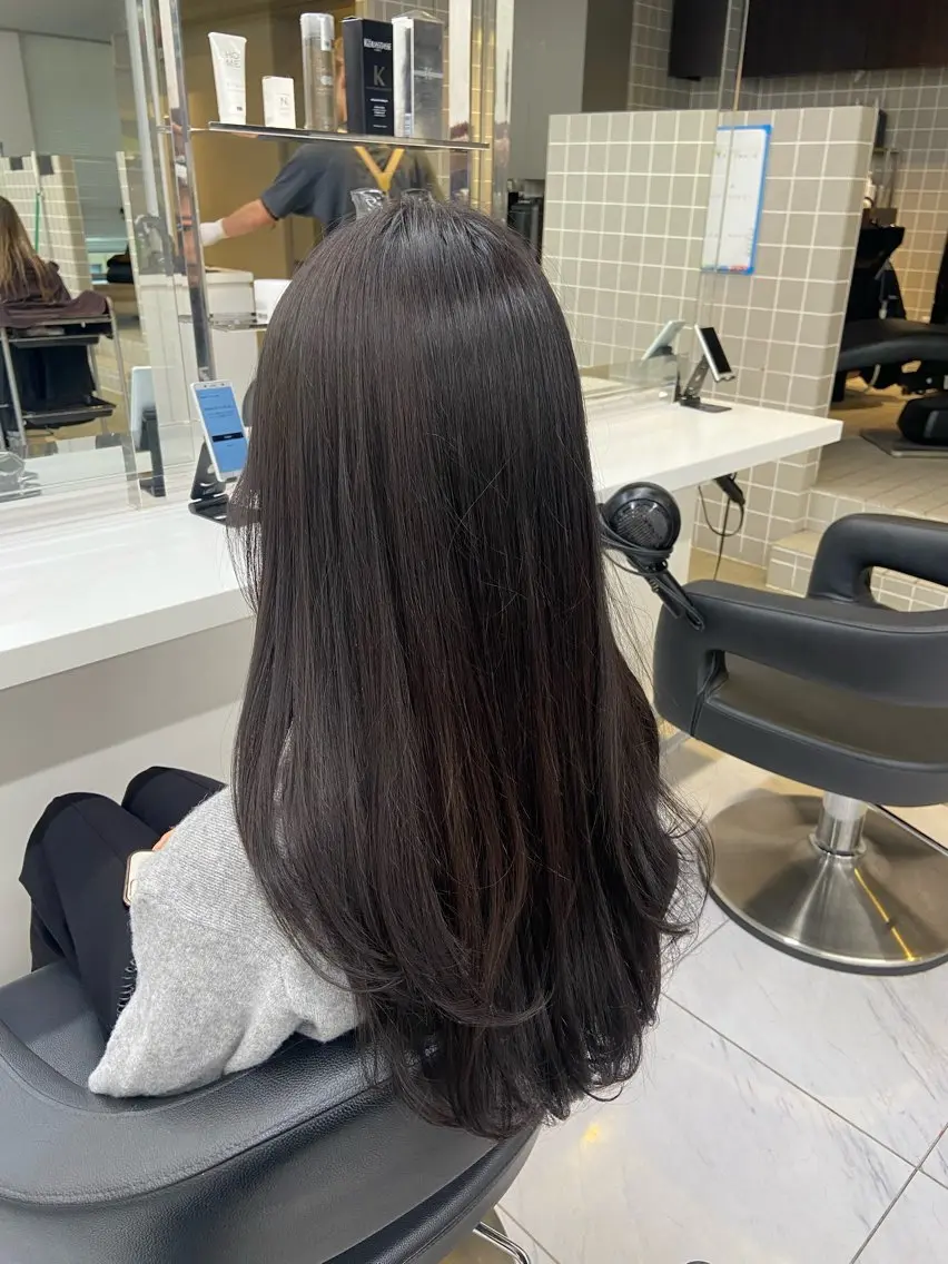セミロング カラー ヘアアレンジ Over hair_ misakiのヘアスタイル