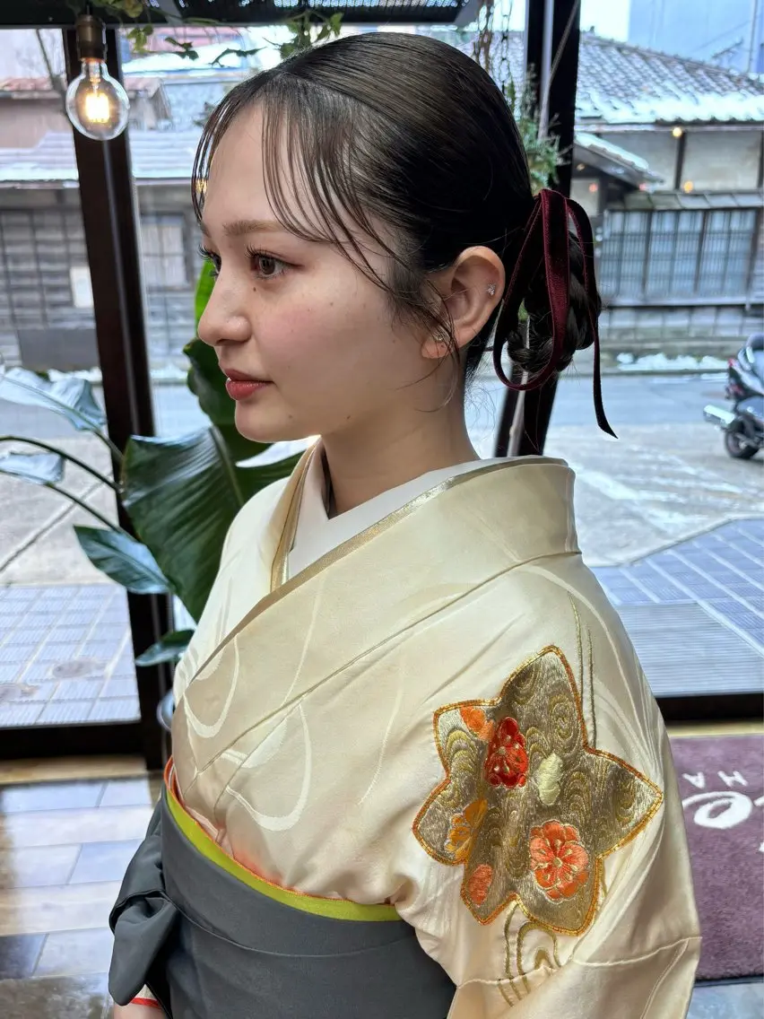 【2027年】卒業式袴着付け➕ヘアセット🎀✧︎*。の写真
