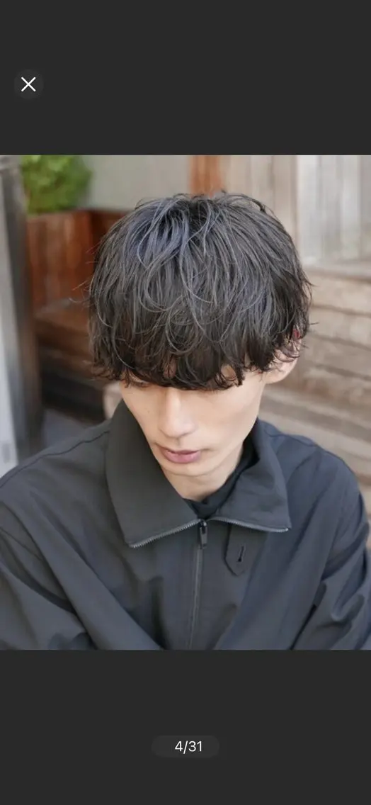パーマ メンズ 白井 世那のヘアスタイル