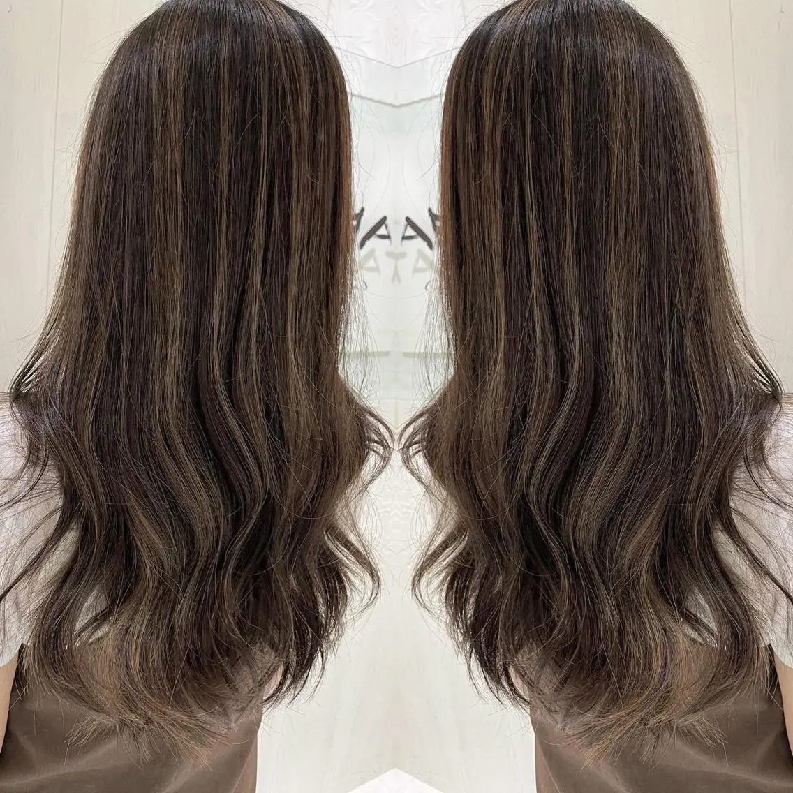 ロング カラー アッシュ 透明感カラー ハイライトカラー 外国人風カラー ハイライト ヘアカラー トリートメント 河合秀明/ショート /ボブ/レイヤーのヘアスタイル