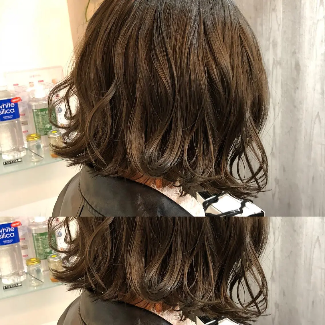 ミディアム カラー 外ハネヘア 及川 祐輔のヘアスタイル