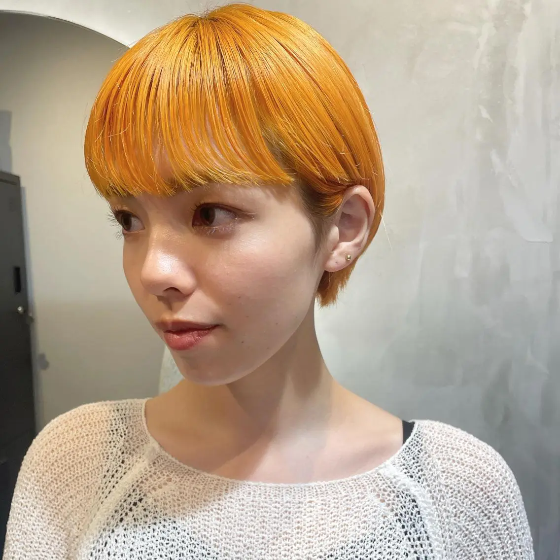ショート カラー オレンジ カット ヘアカラー ヤマモト マイのヘアスタイル