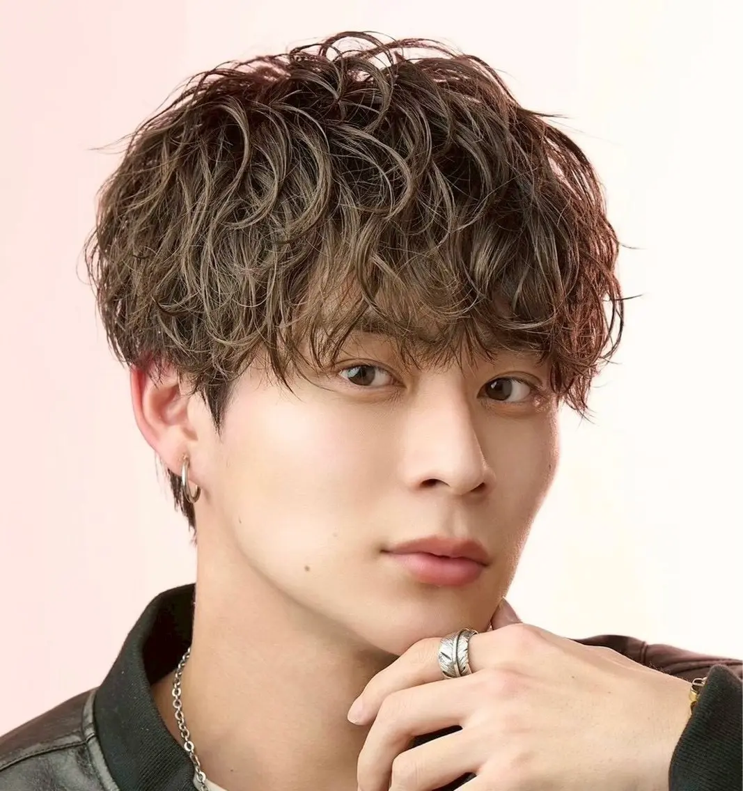 カラー パーマ メンズ 藤田 陸斗のヘアスタイル