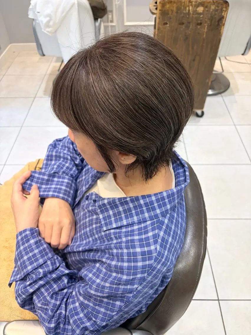 ショート カラー グレージュ ボブ 髪質改善 ショートヘア カット ヘアカラー トリートメント 🦖鶴岡 香純🦖のヘアスタイル